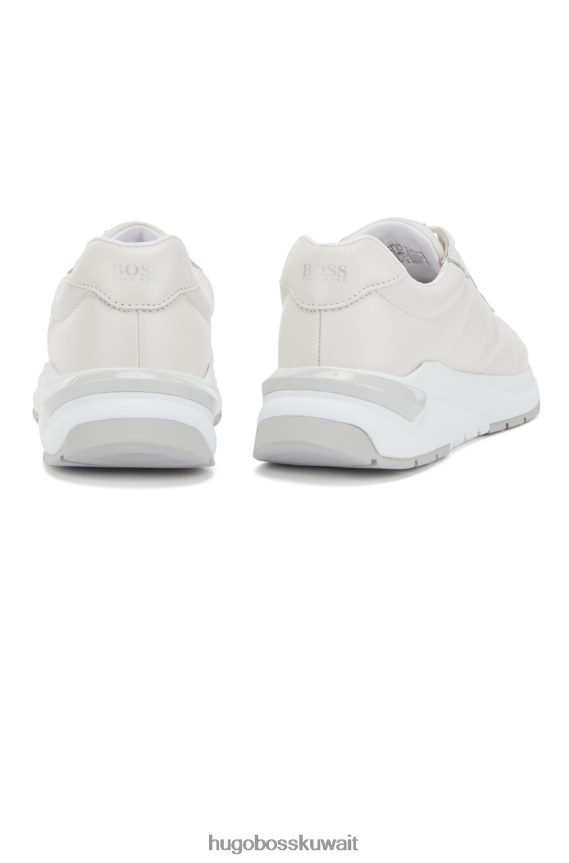 4TFNJN879 أبيض / أسمر Hugo Boss حذاء رياضي سكايلر 50459719 أبيض