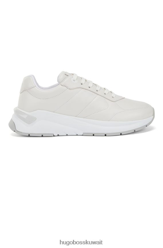 4TFNJN879 أبيض / أسمر Hugo Boss حذاء رياضي سكايلر 50459719 أبيض