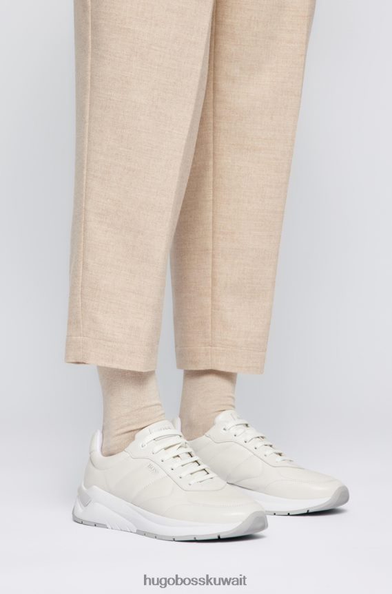4TFNJN879 أبيض / أسمر Hugo Boss حذاء رياضي سكايلر 50459719 أبيض