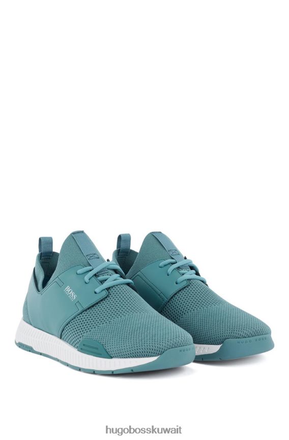 4TFNJN884 أبيض/أخضر فاتح/رمادي فاتح/أحمر Hugo Boss المدربين التيتانيوم 50413169 الأبيض