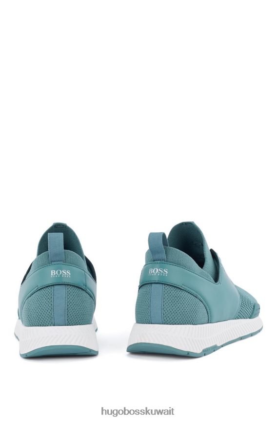 4TFNJN884 أبيض/أخضر فاتح/رمادي فاتح/أحمر Hugo Boss المدربين التيتانيوم 50413169 الأبيض