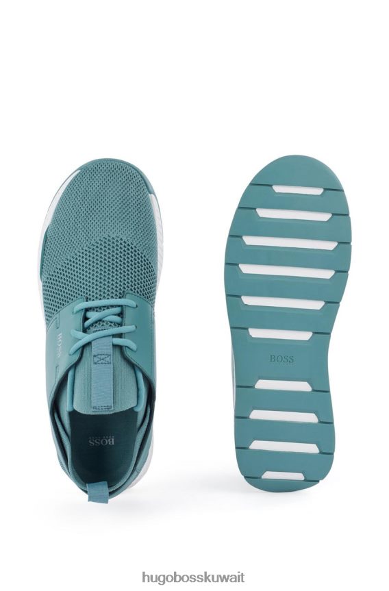 4TFNJN884 أبيض/أخضر فاتح/رمادي فاتح/أحمر Hugo Boss المدربين التيتانيوم 50413169 الأبيض