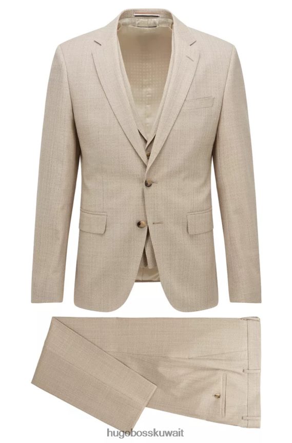4TFNJN8 أزرق غامق/بيج Hugo Boss بدلة 3 قطع H-ضخمة 50473599 أزرق داكن