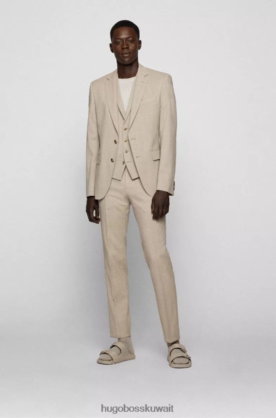 4TFNJN8 أزرق غامق/بيج Hugo Boss بدلة 3 قطع H-ضخمة 50473599 أزرق داكن