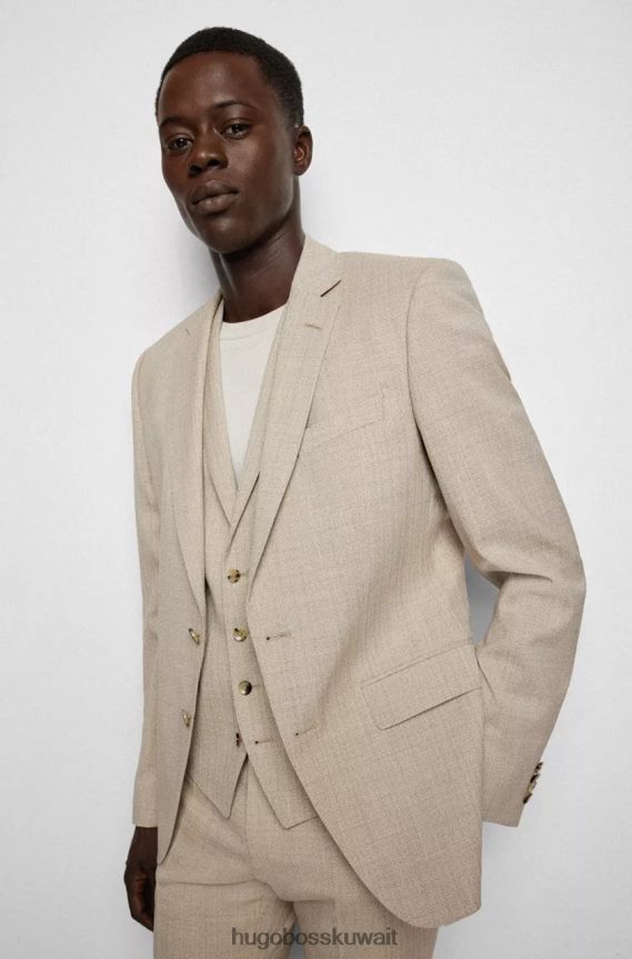 4TFNJN8 أزرق غامق/بيج Hugo Boss بدلة 3 قطع H-ضخمة 50473599 أزرق داكن