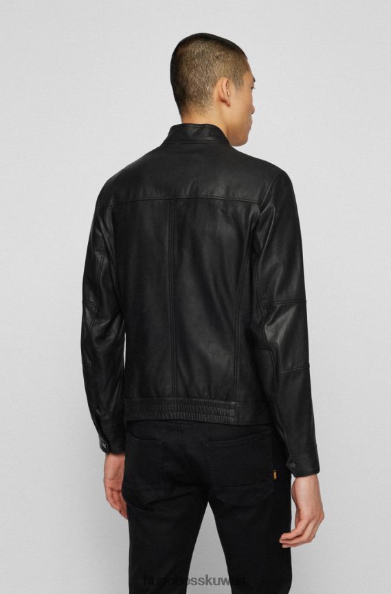 4TFNJN97 أسود Hugo Boss سترة جلدية جوزيب 50467294 أسود